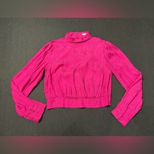 NEW BTFL-Life Elegant Pink‎ Long Sleeve Open Back Detailed Cuff Large Blouse